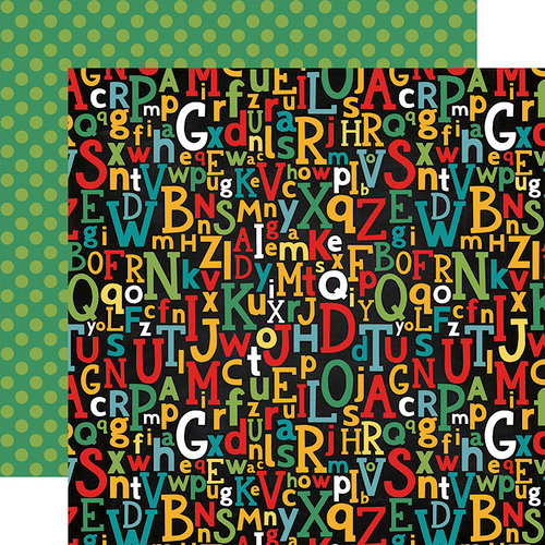 Echo Park - Back to School Collection - 12 x 12 Double Sided Paper - Alphabet Scramble