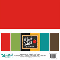 Echo Park - Back to School Collection - 12 x 12 Paper Pack - Solids