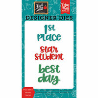 Echo Park - Back to School Collection - Designer Dies - Prize Ribbon Phrases