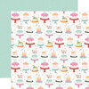 Echo Park - A Birthday Wish Girl Collection - 12 x 12 Double Sided Paper - Birthday Girl Cake