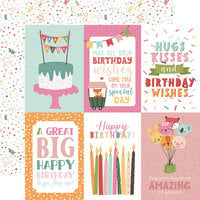 Echo Park - A Birthday Wish Girl Collection - 12 x 12 Double Sided Paper - 4 x 6 Journaling Cards