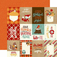 Echo Park - Celebrate Autumn Collection - 12 x 12 Double Sided Paper - 3 x 4 Journaling Cards