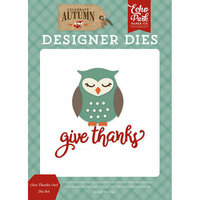 Echo Park - Celebrate Autumn Collection - Designer Dies - Give Thanks Owl