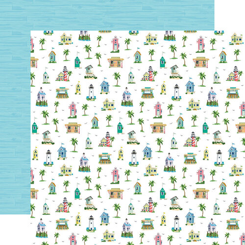 Carta Bella Paper - Beach Town Collection - 12 x 12 Double Sided Paper - Beach Houses