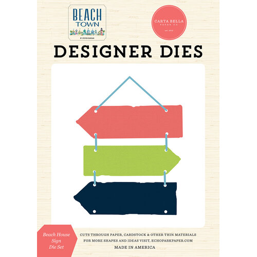 Carta Bella Paper - Beach Town Collection - Designer Dies - Beach House Sign