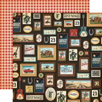 Carta Bella Paper - Cowboys Collection - 12 x 12 Double Sided Paper - Ranch Frames