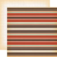 Echo Park - Cowboys Collection - 12 x 12 Double Sided Paper - Cowboy Stripes