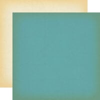 Echo Park - Cowboys Collection - 12 x 12 Double Sided Paper - Blue - Cream