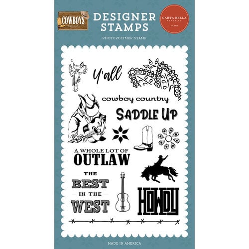 Carta Bella Paper - Cowboys Collection - Clear Photopolymer Stamps - Saddle Up