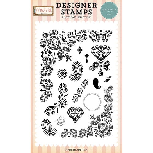 Carta Bella Paper - Cowgirl Collection - Clear Photopolymer Stamps - Build A Bandana