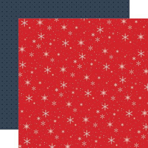 Carta Bella Paper - Christmas In The City Collection - 12 x 12 Double Sided Paper - Merry Snowflake Sky