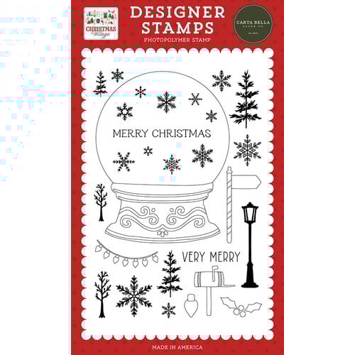 Carta Bella Paper - Christmas Village Collection - Clear Photopolymer Stamps - Build A Snowglobe