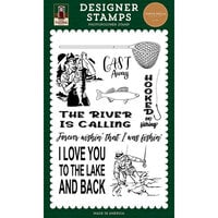 Carta Bella Paper - Gone Fishing Collection - Clear Photopolymer Stamps - Hooked On Fishing