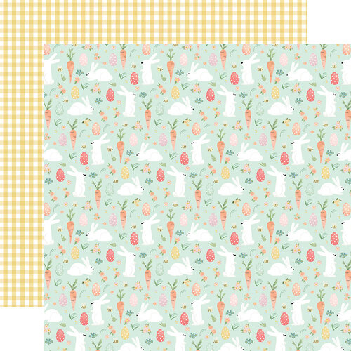 Carta Bella Paper - Here Comes Easter Collection - 12 x 12 Double Sided Paper - Easter Friends
