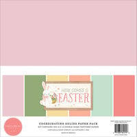 Carta Bella Designer Shimmer 111lb Cover Cardstock Blush 12inX12in