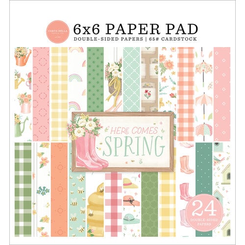 Carta Bella Paper - Here Comes Spring Collection - 6 x 6 Paper Pad