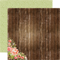Carta Bella - Rustic Elegance Collection - 12 x 12 Double Sided Paper - Wood Floral