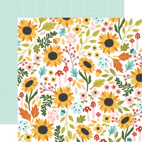 Carta Bella Paper - Sunflower Summer Collection - 12 x 12 Double Sided Paper - Sunflower Garden
