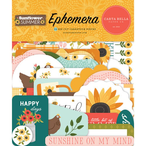 Carta Bella Paper - Sunflower Summer Collection - Ephemera