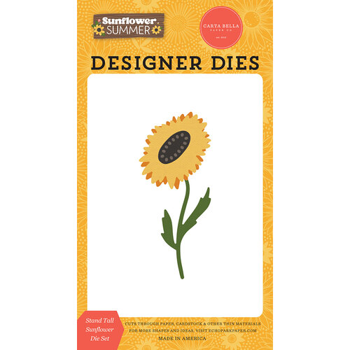 Carta Bella Paper - Sunflower Summer Collection - Designer Dies - Stand Tall Sunflower