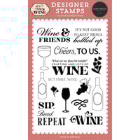 Carta Bella Paper - Wine Collection - Clear Photopolymer Stamps - Wine And Friends