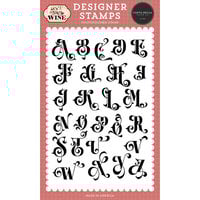 Carta Bella Paper - Wine Collection - Clear Photopolymer Stamps - Flourish Alphabet