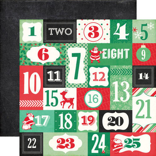 Echo Park - Christmas Cheer Collection - 12 x 12 Double Sided Paper - Christmas Countdown