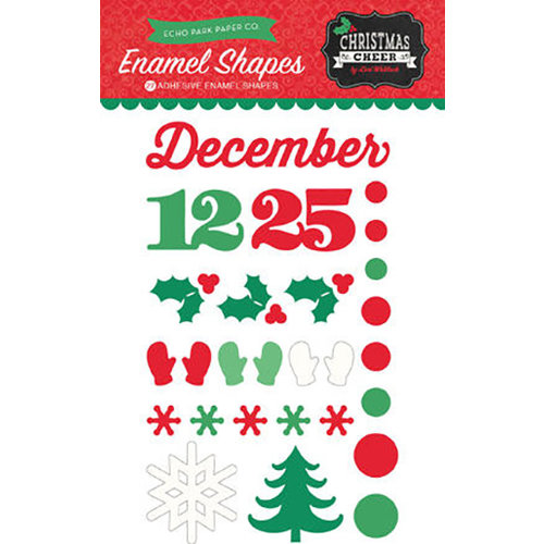 Echo Park - Christmas Cheer Collection - Enamel Shapes