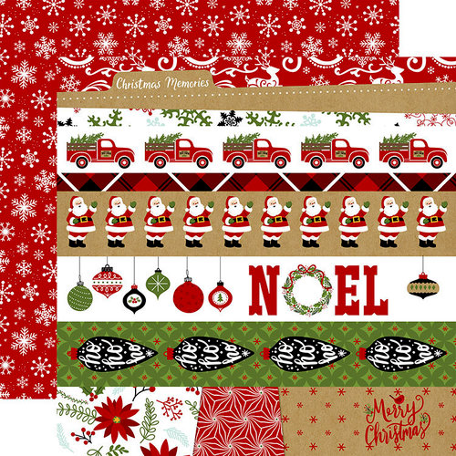 Echo Park - Celebrate Christmas Collection - 12 x 12 Double Sided Paper - Border Strips