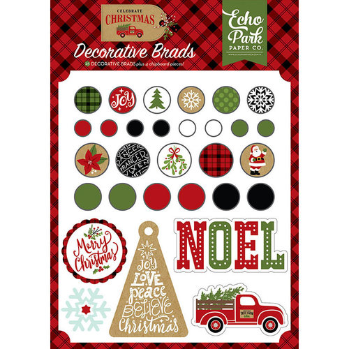 Echo Park - Celebrate Christmas Collection - Decorative Brads