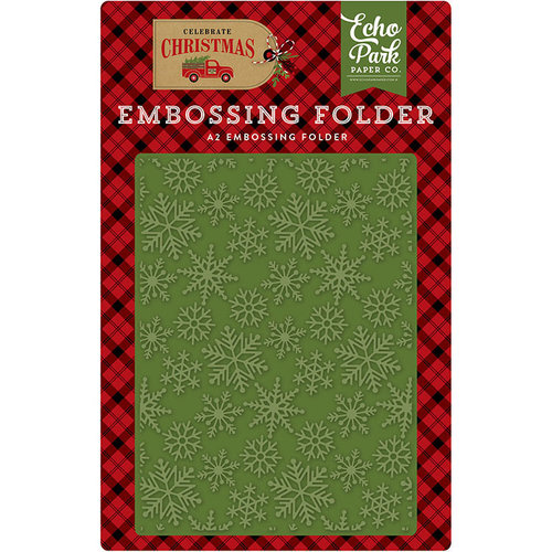 Echo Park - Celebrate Christmas Collection - Embossing Folder - Snow Flurry