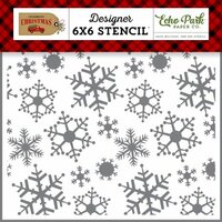 Echo Park - Celebrate Christmas Collection - 6 x 6 Stencil - Magical Snowfall