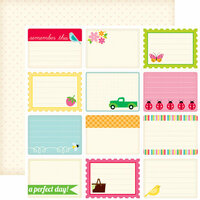 Echo Park - Country Drive Collection - 12 x 12 Double Sided Paper - Journaling Cards