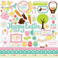 Echo Park - Celebrate Easter Collection - 12 x 12 Cardstock Stickers - Elements
