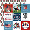 Echo Park - Celebrate America Collection - 12 x 12 Double Sided Paper - 4 x 4 Journaling Cards