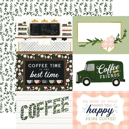 Echo Park - Coffee and Friends Collection - 12 x 12 Double Sided Paper - 6 x 4 Journaling Cards