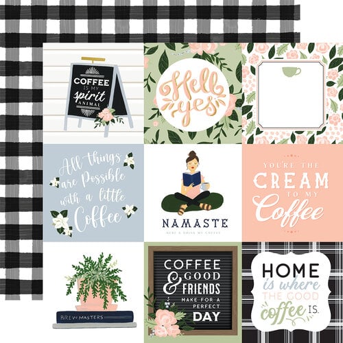 Echo Park - Coffee and Friends Collection - 12 x 12 Double Sided Paper - 4 x 4 Journaling Cards