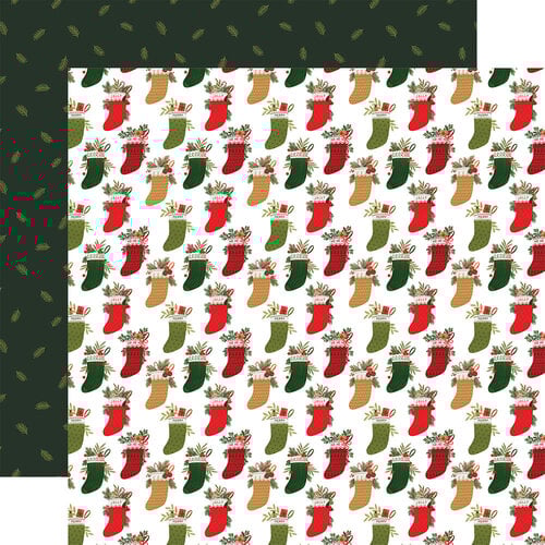 Echo Park - Christmas Joy Collection - 12 x 12 Double Sided Paper - Jolly Stockings