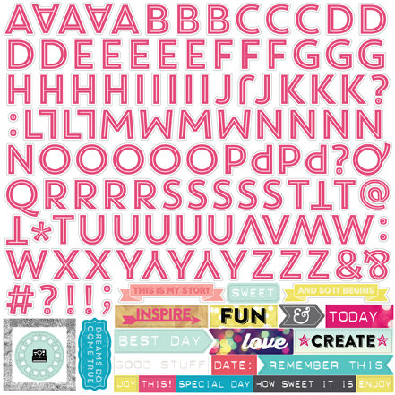 Echo Park - Capture Life Collection - 12 x 12 Cardstock Stickers - Alphabet