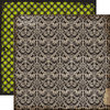 Echo Park - Chillingsworth Manor Collection - Halloween - 12 x 12 Double Sided Paper - Grey Damask
