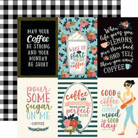 Echo Park - Coffee Collection - 12 x 12 Double Sided Paper - 4 x 6 Vertical Journaling Cards