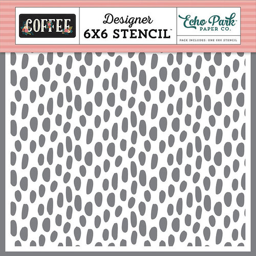 Echo Park - Coffee Collection - 6 x 6 Stencil - Coffee Dot