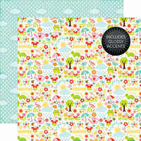 Echo Park - Celebrate Spring Collection - 12 x 12 Double Sided Paper with Glossy Accents - April Showers