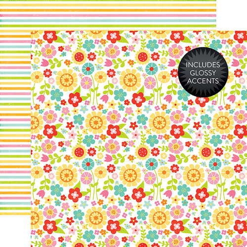 Echo Park - Celebrate Spring Collection - 12 x 12 Double Sided Paper with Glossy Accents - May Flowers