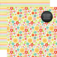Echo Park - Celebrate Spring Collection - 12 x 12 Double Sided Paper with Glossy Accents - May Flowers