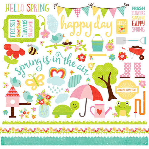 Echo Park - Celebrate Spring Collection - 12 x 12 Cardstock Stickers - Elements