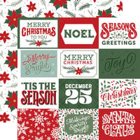 Echo Park - Christmas Salutations No. 2 Collection - 12 x 12 Double Sided Paper - 4 x 3 Journaling Cards