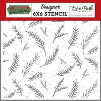 Echo Park - Christmas Salutations No. 2 Collection - 6 x 6 Stencils - Balsam Branches