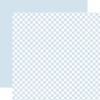 Echo Park - CheckerBoard Collection - 12 x 12 Double Sided Paper - Baby Blue