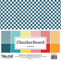 Echo Park - CheckerBoard Collection - 12 x 12 Collection Kit - Summer Checkerboard